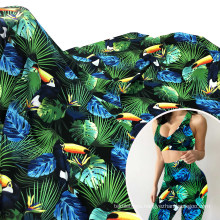 cotton like dry wicking polyamide elastane digital tropical printed fabric for sports bras and pants